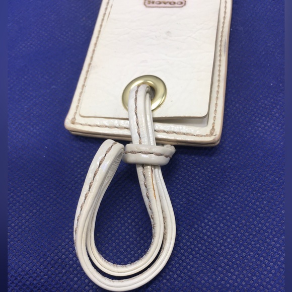 Coach Patent Crinkle Leather Gold Lettering ID Tag Luggage Tag - Picture 6 of 6